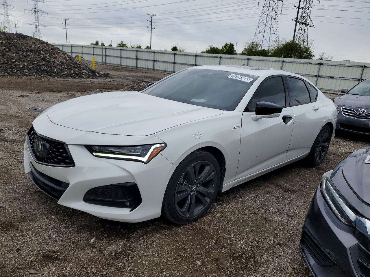 2023 Acura TLX VIN 19UUB5F50PA006723 COPART salvage auction — Side, WV - SALVAGE CERTIFICATE, sold $16,700 on 2026-06-25 (photo 1)