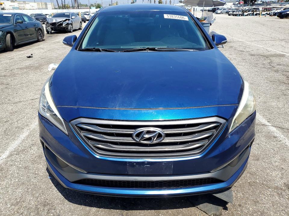 2015 Hyundai VIN 5NPE34AF0FH099227 COPART salvage auction — FRONT END, CA - DIS/DLR/EXP ONLY CLEAN TITLE (P), sold $1,000 on 2026-07-29 (photo 5)