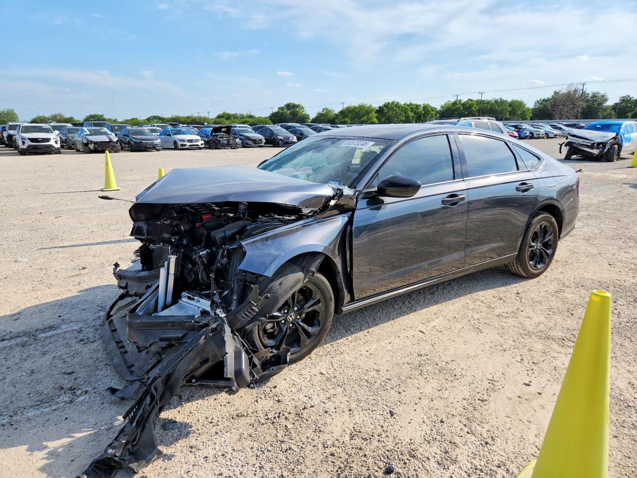 2025 Honda Accord VIN 1HGCY1F40SA032158 COPART salvage auction — Front End, TX - SALVAGE VEHICLE TITLE, sold $3,000 on 2026-06-25 (photo 1)