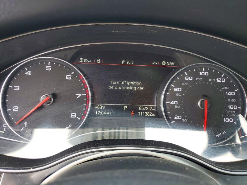 2014 Audi A6 VIN WAUGFAFC0EN066172 COPART salvage auction — FRONT END, NY - MV-907A SALVAGE CERTIFICATE, sold $2,050 on 2026-07-06 (photo 9)