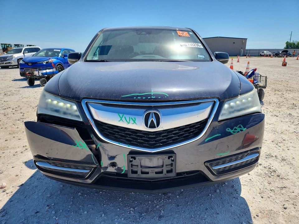 2016 Acura VIN 5FRYD3H40GB016869 COPART salvage auction — FRONT END, Id - Salvage Certificate Of Title, sold $4,000 on 2026-07-02 (photo 5)