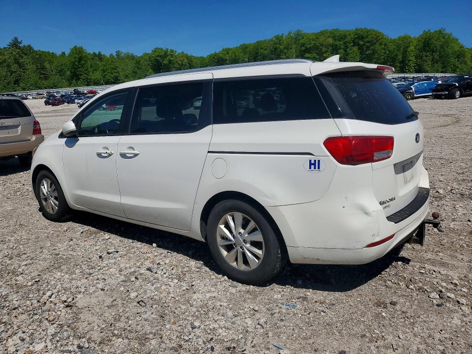 2017 Kia SEDONA VIN KNDMB5C10H6331070 COPART salvage auction — FRONT END, Ma - Cert Of Title-Slvg Repair Thft, sold $1,950 on 2026-07-29 (photo 2)