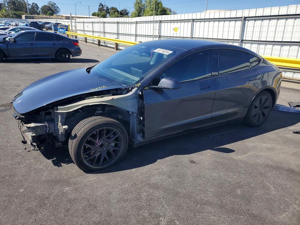 2024 Tesla Model 3 VIN 5YJ3E1EA8RF862158 COPART salvage auction — FRONT END, Ca - Salvage Certificate, sold $10,900 on 2026-07-20 (photo 1)