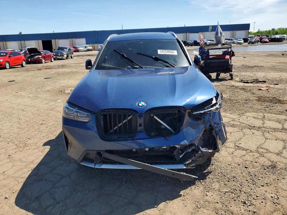 2022 BMW X3 VIN 5UX53DP00N9N40198 COPART salvage auction — FRONT END, Mi - Certificate Of Title, sold $17,600 on 2026-07-17 (photo 5)