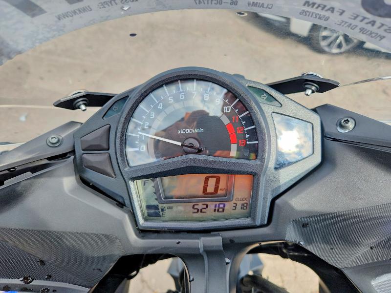 2013 Kawasaki Ex650 VIN JKAEXEE12DDA11786 COPART salvage auction — FRONT END, Co - Public - Salvage Title, sold $875 on 2026-07-08 (photo 7)