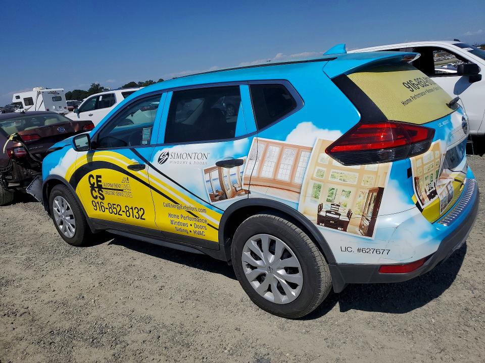 2017 Nissan Rogue VIN JN8AT2MT8HW138393 COPART salvage auction — FRONT END, Ca - Salvage Certificate, sold $900 on 2026-07-09 (photo 2)