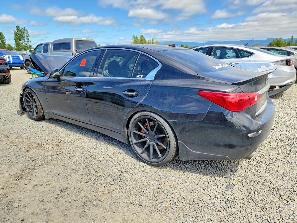 2014 Infiniti VIN JN1BV7AP2EM671526 COPART salvage auction — FRONT END, Or - Salvage Title Certificate, sold $200 on 2026-07-21 (photo 2)
