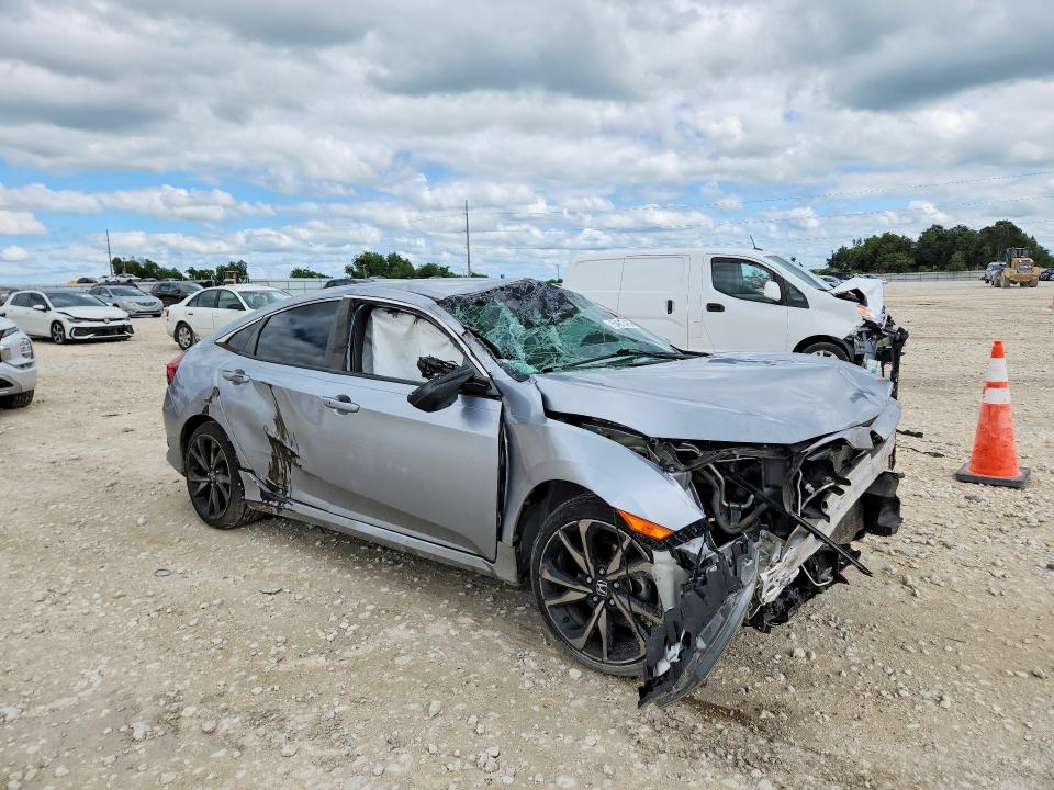 2021 Honda Civic VIN 2HGFC2F80MH519837 COPART salvage auction — FRONT END, TX - SALVAGE VEHICLE TITLE, sold $1,500 on 2026-07-19 (photo 4)