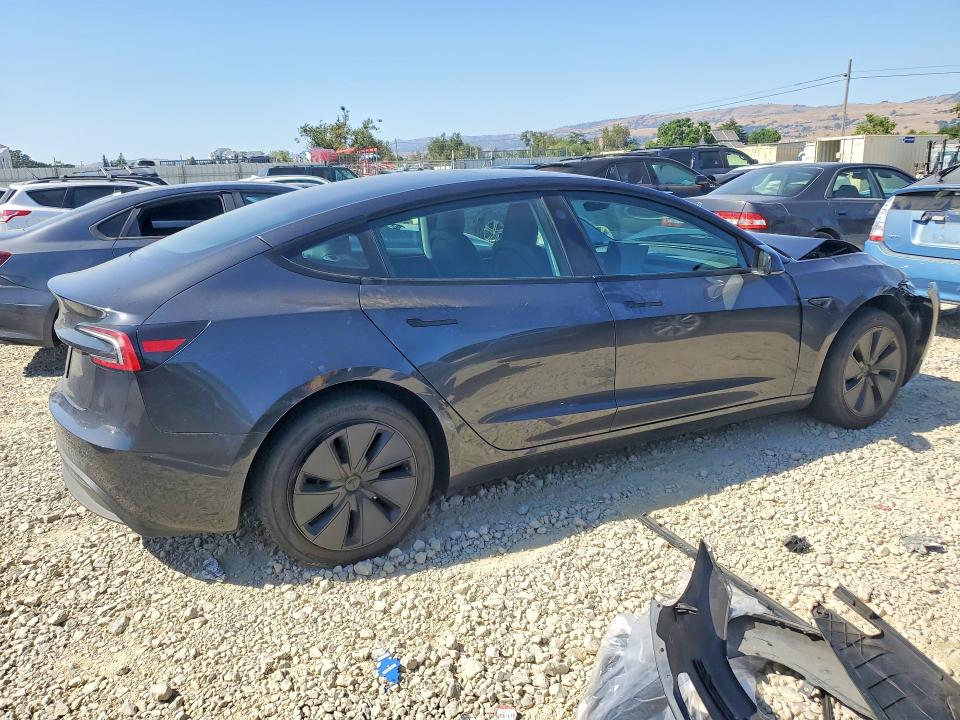 2025 Tesla Model 3 VIN 5YJ3E1EA3SF053124 COPART salvage auction — FRONT END, Ca - Salvage Certificate, sold $12,200 on 2026-07-02 (photo 3)