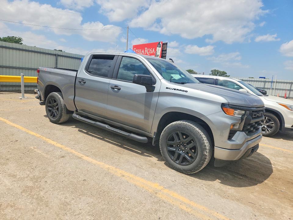 2023 Chevrolet Silverado VIN 1GCPDBEKXPZ252837 COPART salvage auction — HAIL, Ks - Cert Of Title-Salvage, sold $8,100 on 2026-07-29 (photo 4)