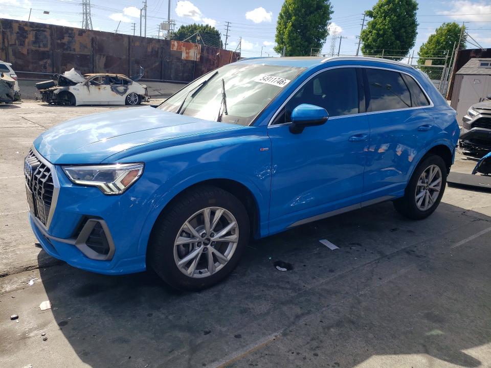 2023 Audi Q3 VIN WA1DECF35P1128674 COPART salvage auction — REAR END, Ca - Salvage Certificate, sold $9,300 on 2026-07-15 (photo 1)