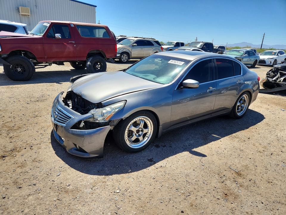 2013 Infiniti G VIN JN1CV6AR0DM752233 COPART salvage auction — FRONT END, AZ - CERT OF TITLE - SALVAGE, sold $1,150 on 2026-07-06 (photo 1)