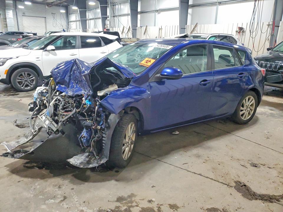 2013 Mazda 3 VIN JM1BL1L71D1709728 COPART salvage auction — FRONT END, Mn - Cert Of Title-Prior Salvage, sold $525 on 2026-07-07 (photo 1)