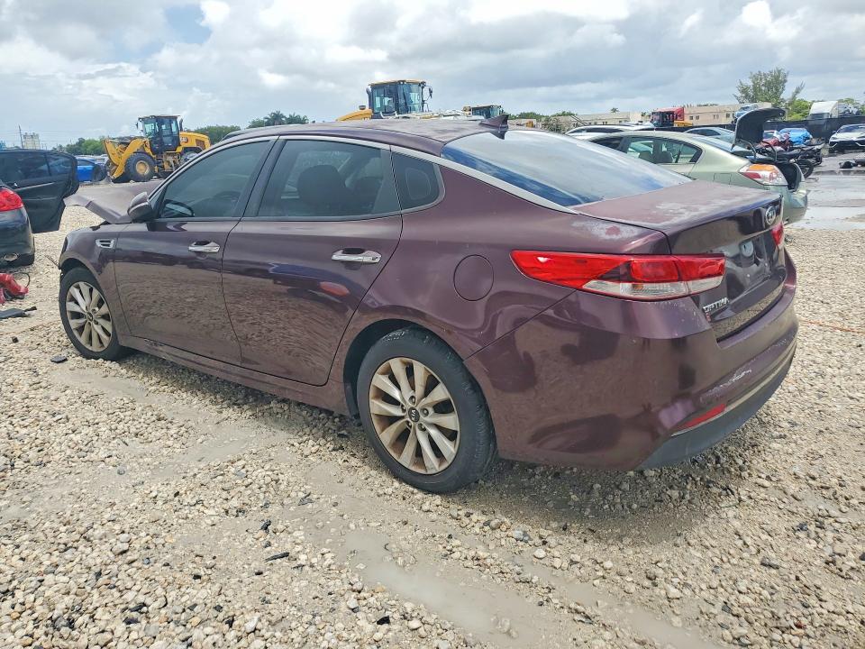 2016 Kia Optima VIN 5XXGT4L31GG075429 COPART salvage auction — FRONT END, Fl - Cert Of Title Slvg Rebuildable, sold $275 on 2026-07-28 (photo 2)