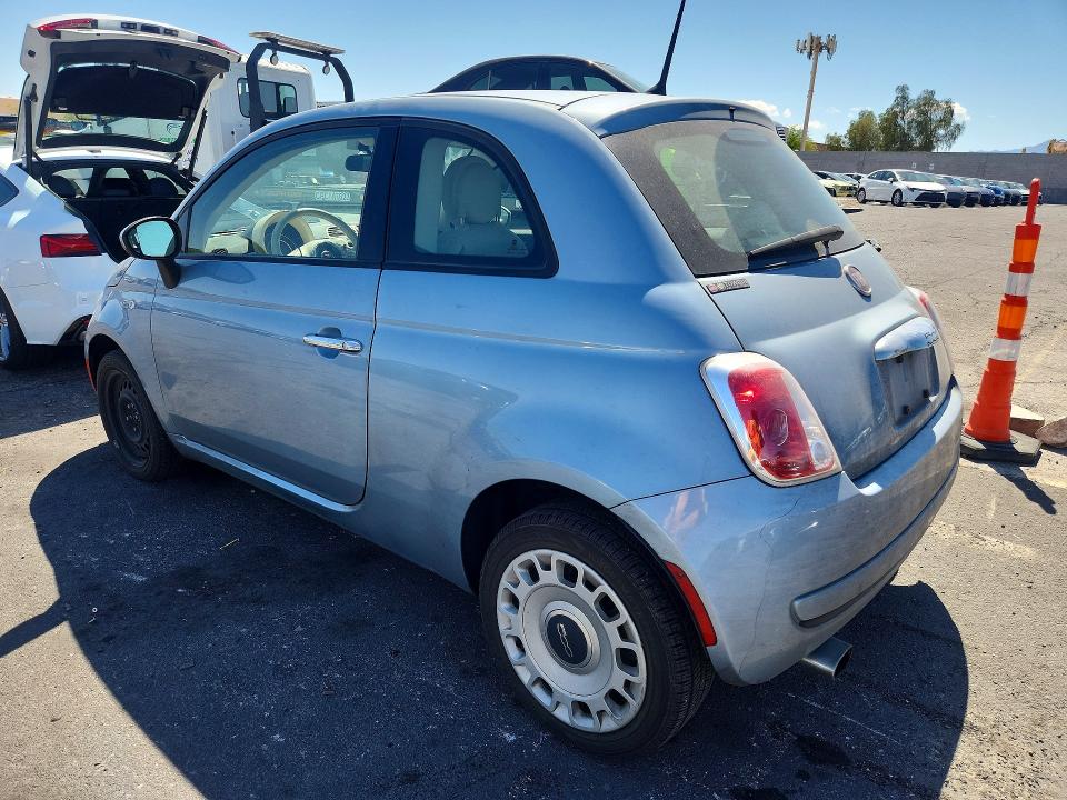 2015 Fiat 500 VIN 3C3CFFAR2FT657538 COPART salvage auction — MECHANICAL, Nv - Certificate Of Title, sold $350 on 2026-08-10 (photo 2)