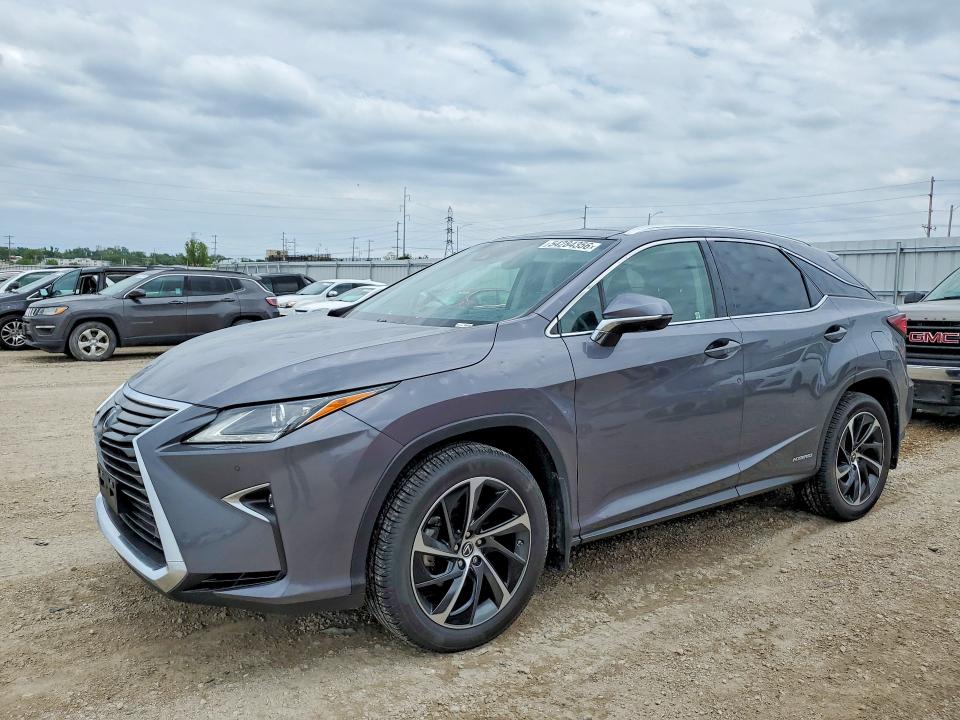 2019 Lexus RX 450h VIN 2T2BGMCA3KC032381 — COPART salvage auction photo