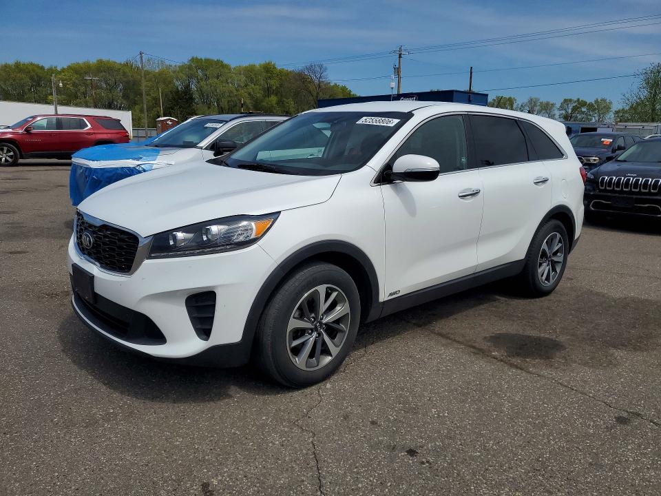 2020 Kia Sorento VIN 5XYPGDA57LG692428 COPART salvage auction — HAIL, Mn - Cert Of Title-Salvage, sold $1,750 on 2026-07-09 (photo 1)