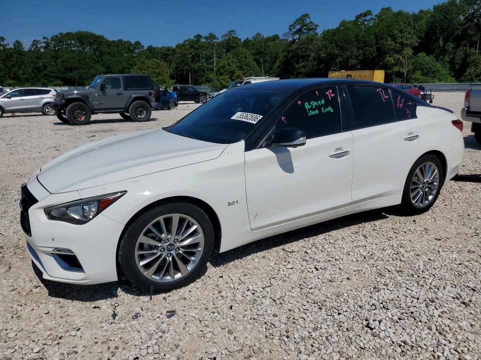 2018 Infiniti Q50 VIN JN1EV7AP5JM363256 COPART salvage auction — SIDE, TX - CERTIFICATE OF TITLE, sold $3,800 on 2026-07-17 (photo 1)