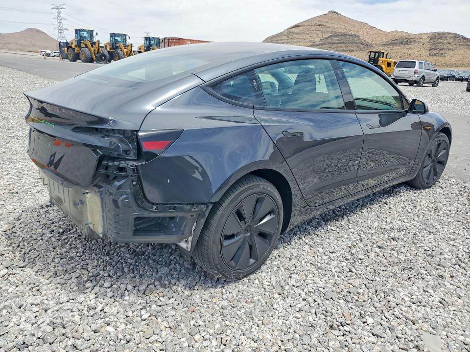 2025 Tesla Model 3 VIN 5YJ3E1EA0SF011168 COPART salvage auction — REAR END, Nv - Salvage Title, sold $13,000 on 2026-07-13 (photo 3)