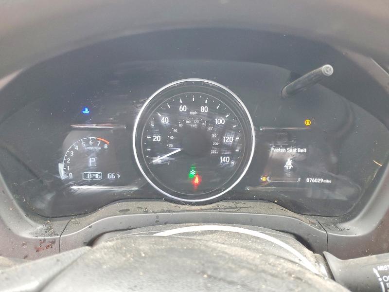 2022 Honda Hr-v VIN 3CZRU5H50NM736945 COPART salvage auction — FRONT END, Ca - Salvage Certificate, sold $4,800 on 2026-07-09 (photo 9)