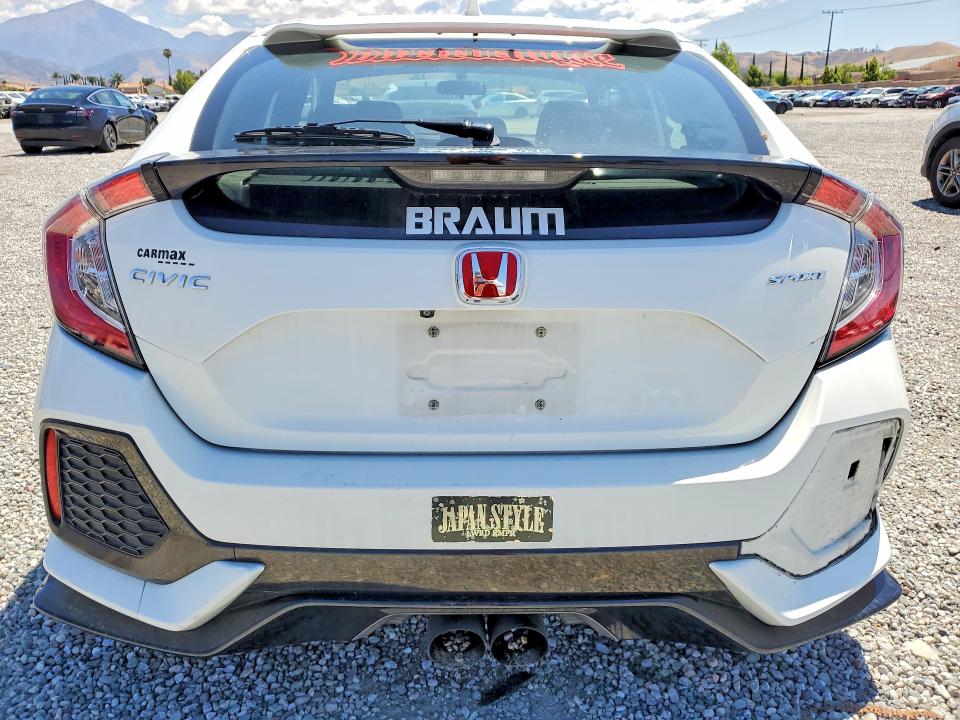 2018 Honda Civic VIN SHHFK7G41JU201915 COPART salvage auction — REAR END, Ca - Salvage Certificate, sold $1,100 on 2026-07-22 (photo 6)