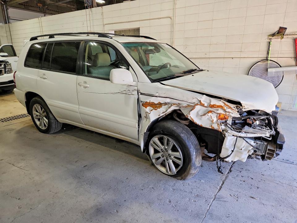 2007 Toyota Highlander VIN JTEEW21A270037807 COPART salvage auction — FRONT END, Mn - Cert Of Title-Salvage, sold $650 on 2026-07-07 (photo 4)