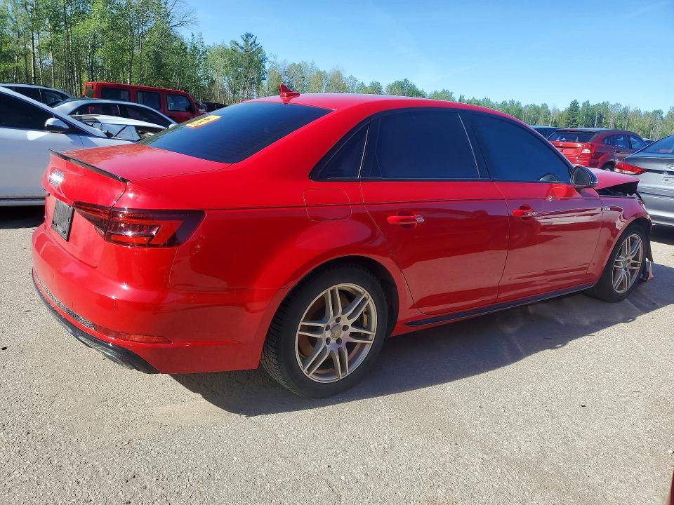 2019 Audi A4 VIN WAUENAF49KA013119 COPART salvage auction — FRONT END, On - Permit Salvage, sold $700 on 2026-07-14 (photo 3)