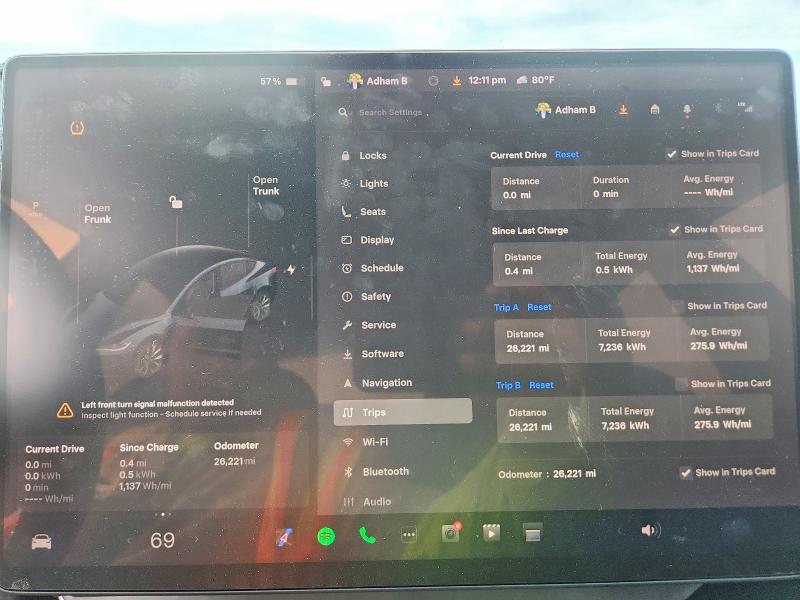 2024 Tesla Model 3 VIN 5YJ3E1EB1RF801677 COPART salvage auction — FRONT END, Tx - Salvage Vehicle Title, sold $14,500 on 2026-07-16 (photo 9)