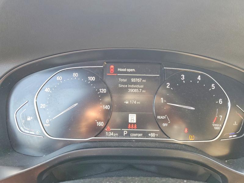 2022 BMW X3 VIN WBX57DP01NN154485 COPART salvage auction — HAIL, OH - CERT OF TITLE-SALVAGE, sold $12,800 on 2026-08-03 (photo 9)