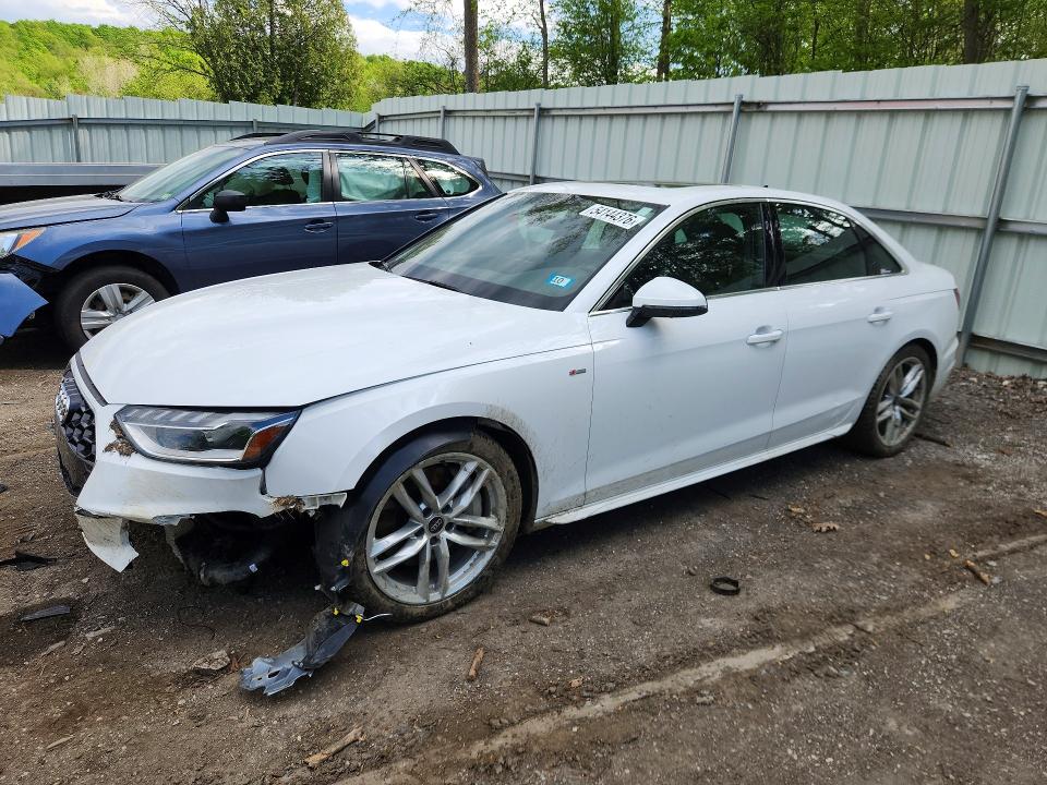 2023 Audi A4 VIN WAUEAAF47PN015222 COPART salvage auction — FRONT END, Vt - Cert Of Title-Salvage Vehicle, sold $7,400 on 2026-07-20 (photo 1)