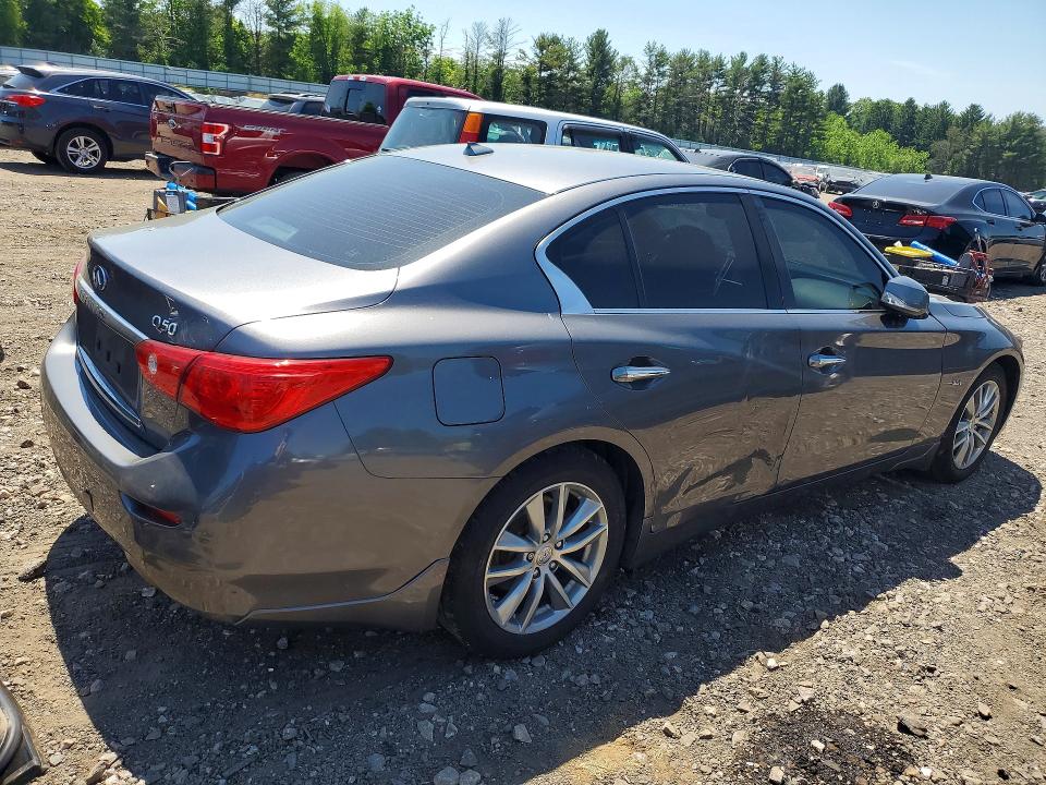 2017 Infiniti Q50 VIN JN1EV7AR6HM833452 COPART salvage auction — SIDE, Md - Cert Of Salvage > 75% Damage, sold $3,000 on 2026-07-20 (photo 3)