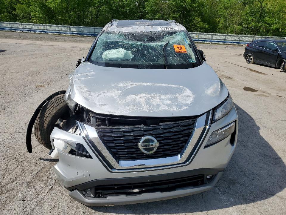 2021 Nissan Rogue VIN JN8AT3CB5MW242588 COPART salvage auction — ROLLOVER, Pa - Certificate Of Salvage, sold $1,650 on 2026-07-16 (photo 5)
