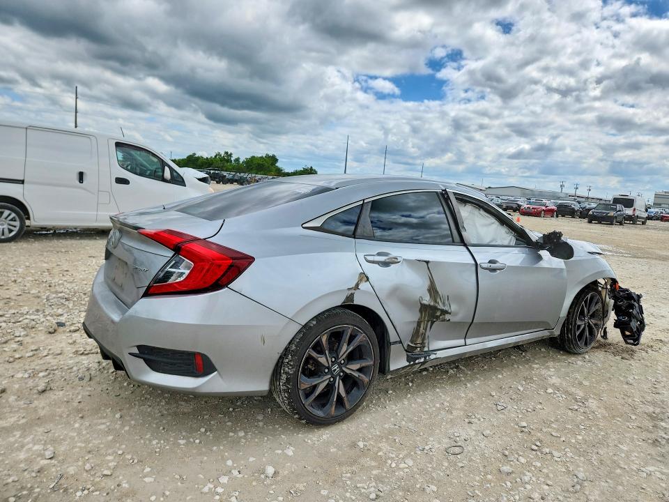 2021 Honda Civic VIN 2HGFC2F80MH519837 COPART salvage auction — FRONT END, TX - SALVAGE VEHICLE TITLE, sold $1,500 on 2026-07-19 (photo 3)