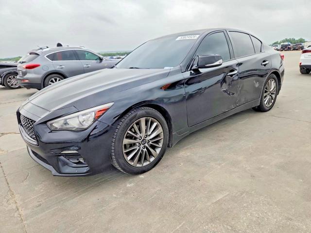 2019 Infiniti Q50 VIN JN1EV7AP6KM514588 COPART salvage auction — SIDE, Tx - Salvage Vehicle Title, sold $625 on 2026-07-16 (photo 1)