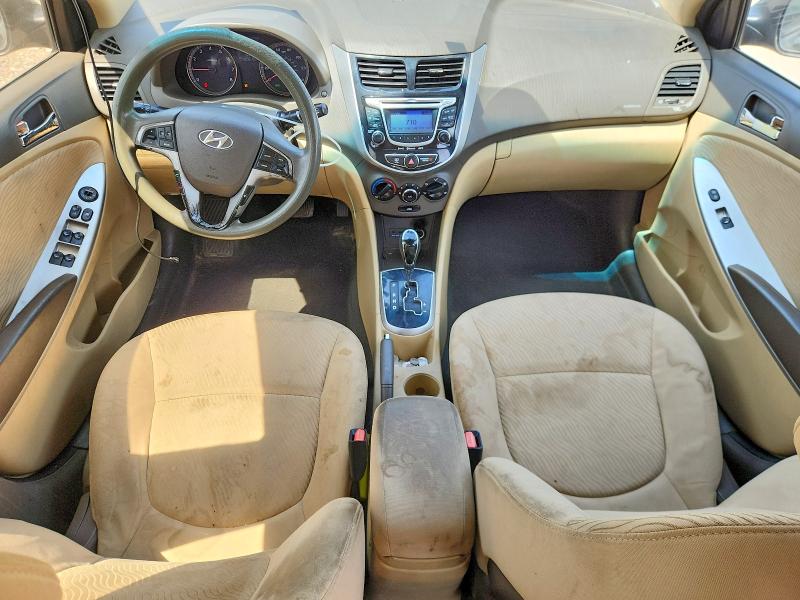 2013 Hyundai Accent VIN KMHCU4AE1DU441830 COPART salvage auction — REAR END, Tx - Salvage Vehicle Title, sold $650 on 2026-07-13 (photo 8)