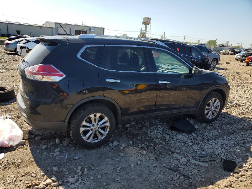 2016 Nissan Rogue VIN KNMAT2MV6GP698659 COPART salvage auction — FRONT END, Il - Salvage Certificate, sold $1,450 on 2026-07-31 (photo 3)