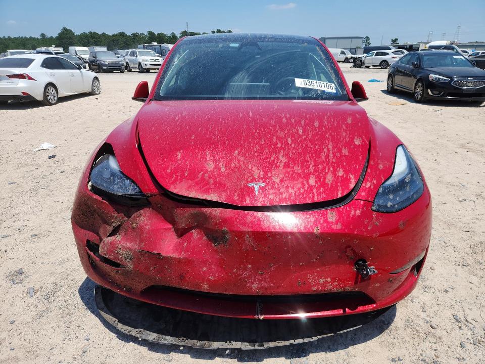 2023 Tesla VIN 7SAYGAEE2PF806364 COPART salvage auction — FRONT END, TX - SALVAGE VEHICLE TITLE, sold $2,500 on 2026-07-24 (photo 5)