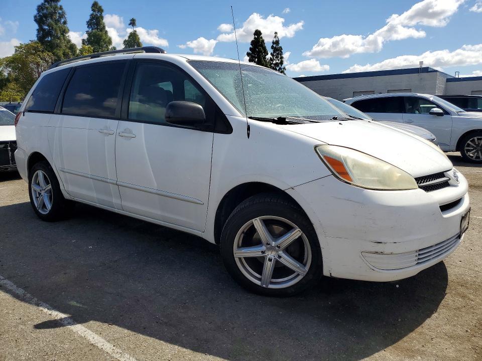 2005 Toyota Sienna VIN 5TDZA23C75S378522 COPART salvage auction — REAR END, Ca - Salvage Certificate, sold $1,700 on 2026-07-09 (photo 4)