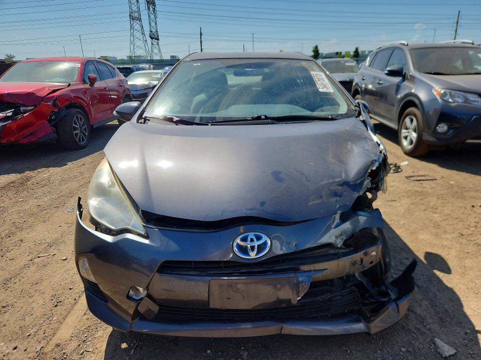 2013 Toyota Prius VIN JTDKDTB36D1050973 COPART salvage auction — FRONT END, Il - Salvage Certificate, sold $800 on 2026-07-07 (photo 5)