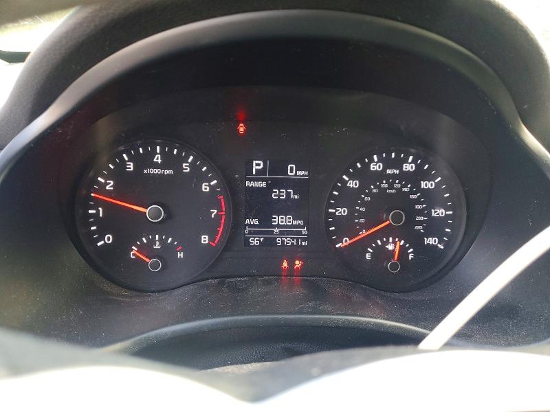 2020 Kia Rio VIN 3KPA24AD7LE334187 COPART salvage auction — FRONT END, MI - CERT OF TITLE-SALVAGE VEHICLE, sold $1,150 on 2026-07-02 (photo 9)