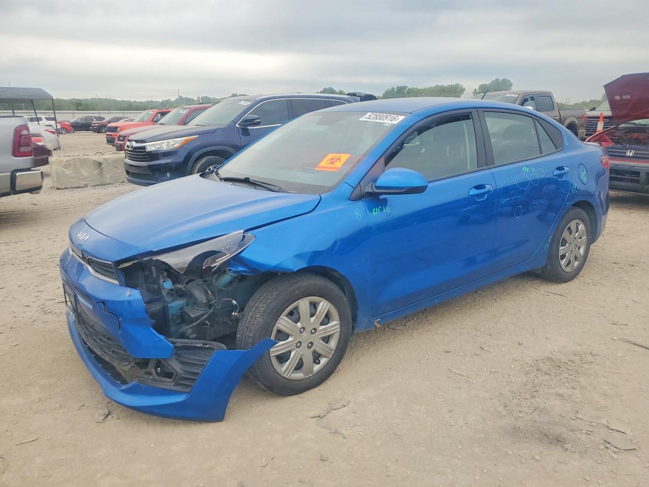 2023 Kia Rio VIN 3KPA24AD0PE626835 COPART salvage auction — Front End, MO - SALVAGE CERTIFICATE OF TITLE, sold $3,150 on 2026-06-25 (photo 1)