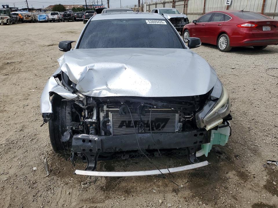 2018 Infiniti Q50 VIN JN1EV7AP6JM352346 COPART salvage auction — FRONT END, Ca - Salvage Certificate, sold $3,400 on 2026-07-09 (photo 5)