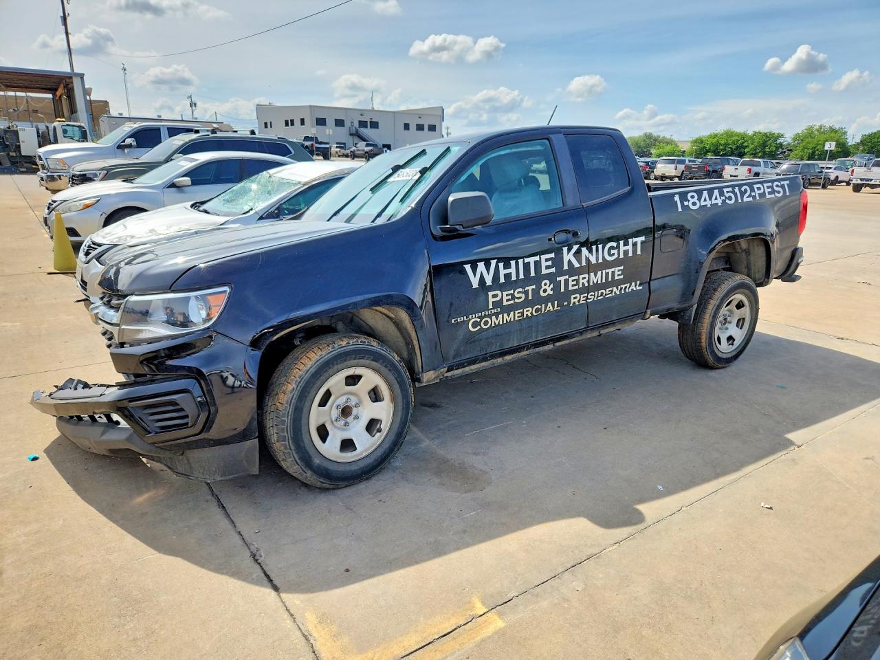 2022 Chevrolet Colorado VIN 1GCHSBEAXN1126233 COPART salvage auction — Frame Damage, TX - SALVAGE VEHICLE TITLE, sold $3,400 on 2026-07-09 (photo 1)