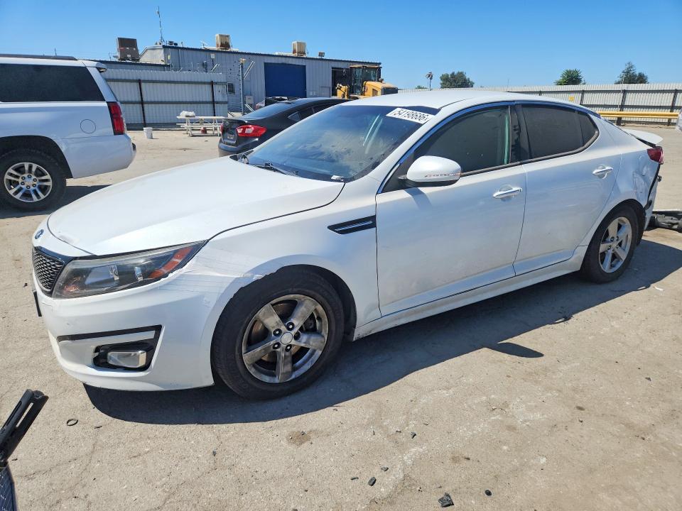 2015 Kia Optima VIN 5XXGM4A77FG489624 COPART salvage auction — REAR END, Ca - App For Dup Salvage Or Ac, sold $250 on 2026-07-10 (photo 1)