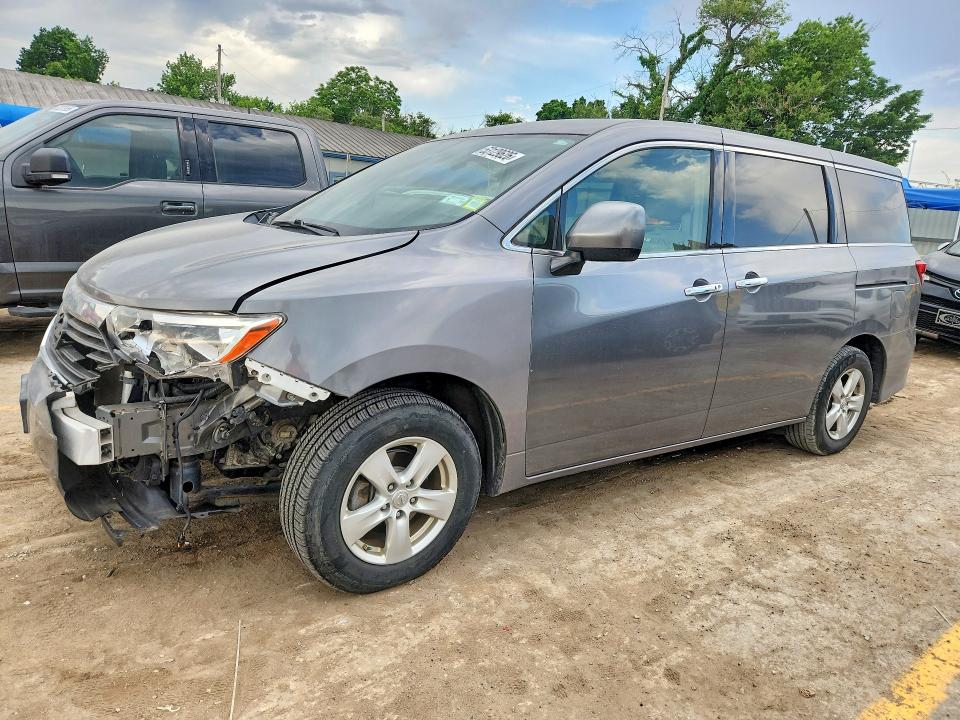 2015 Nissan Quest VIN JN8AE2KP8F9122223 COPART salvage auction — FRONT END, Ny - Mv-907A Salvage Certificate, sold $800 on 2026-07-15 (photo 1)