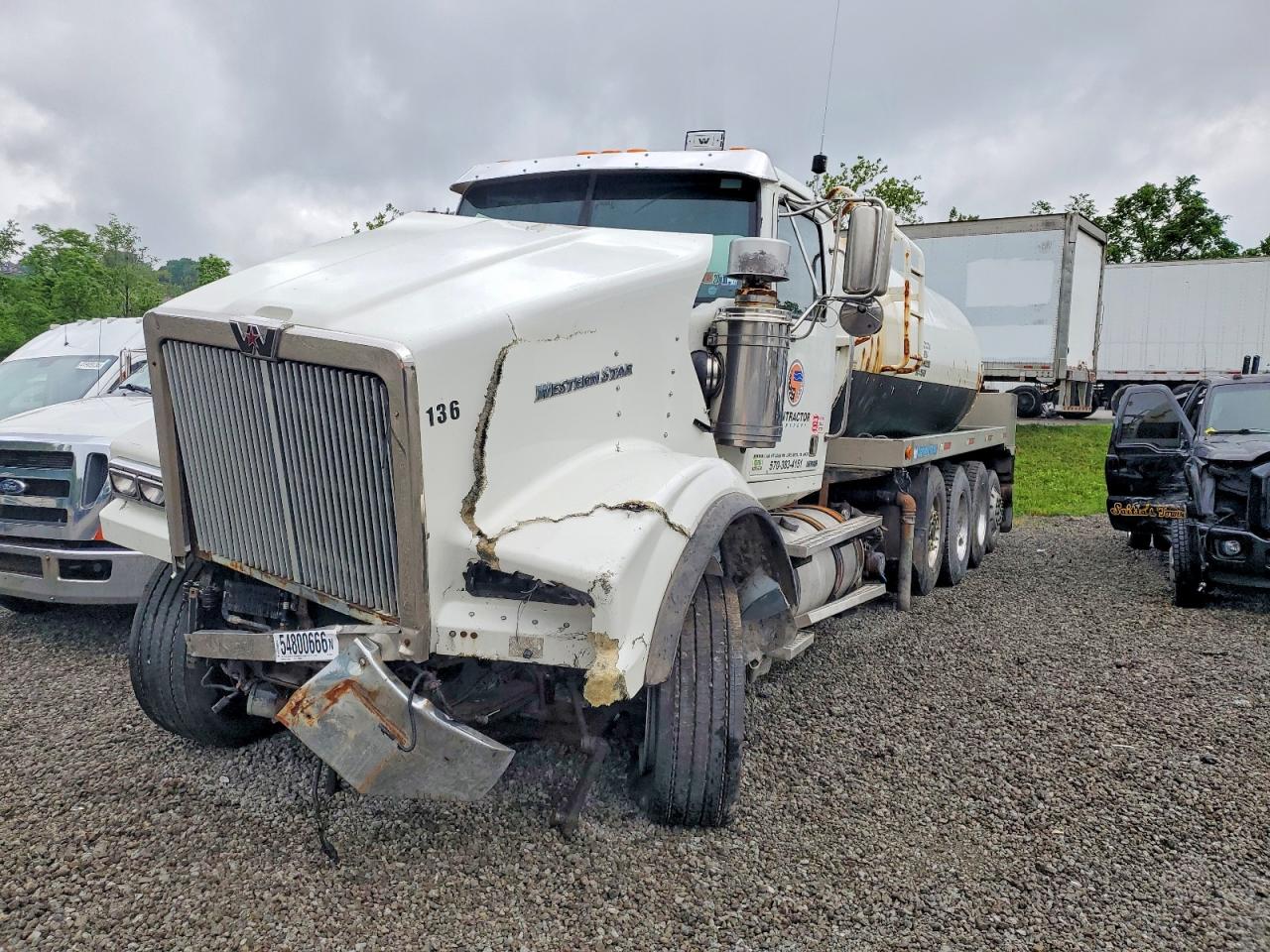 2019 Western Star/auto Car 4900 VIN 5KKSAEFG1KPKN8673 COPART salvage auction — Front End, PA - CERTIFICATE OF SALVAGE, sold $9,000 on 2026-07-09 (photo 2)