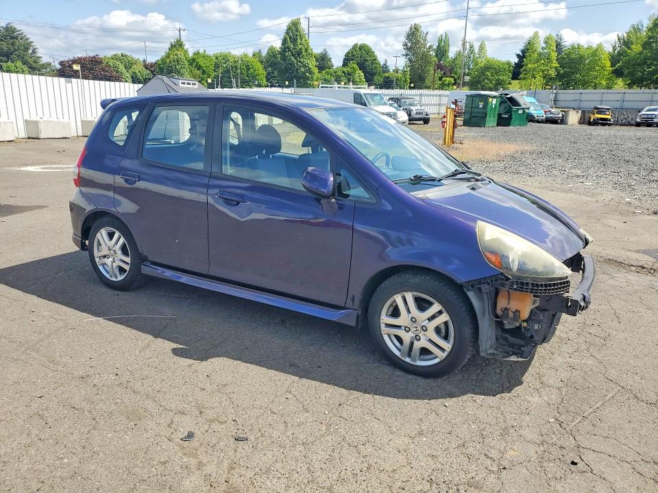 2008 Honda Fit VIN JHMGD37658S058313 COPART salvage auction — FRONT END, Or - Salvage Title Certificate, sold $700 on 2026-07-27 (photo 4)