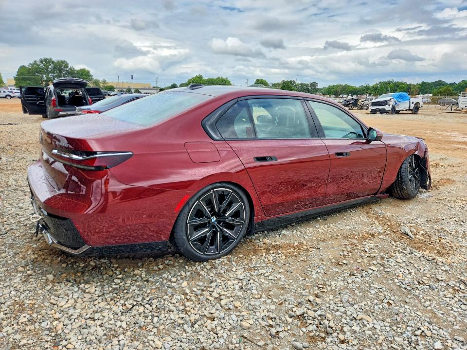 2023 BMW I7 VIN WBY53EJ05PCL62213 COPART salvage auction — FRONT END, Al - Cert Of Title-Salvage Title, sold $40,000 on 2026-07-29 (photo 3)