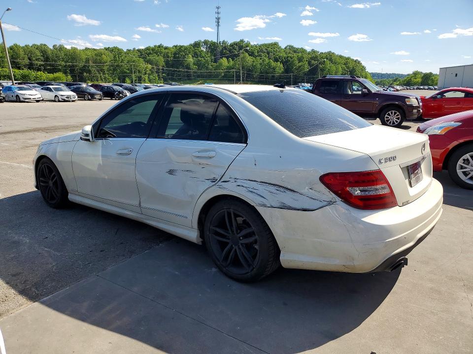 2012 Mercedes-benz C-klasse VIN WDDGF8BB3CR210320 COPART salvage auction — SIDE, IN - CERT OF TITLE-SALVAGE TITLE, sold $1,950 on 2026-08-06 (photo 2)