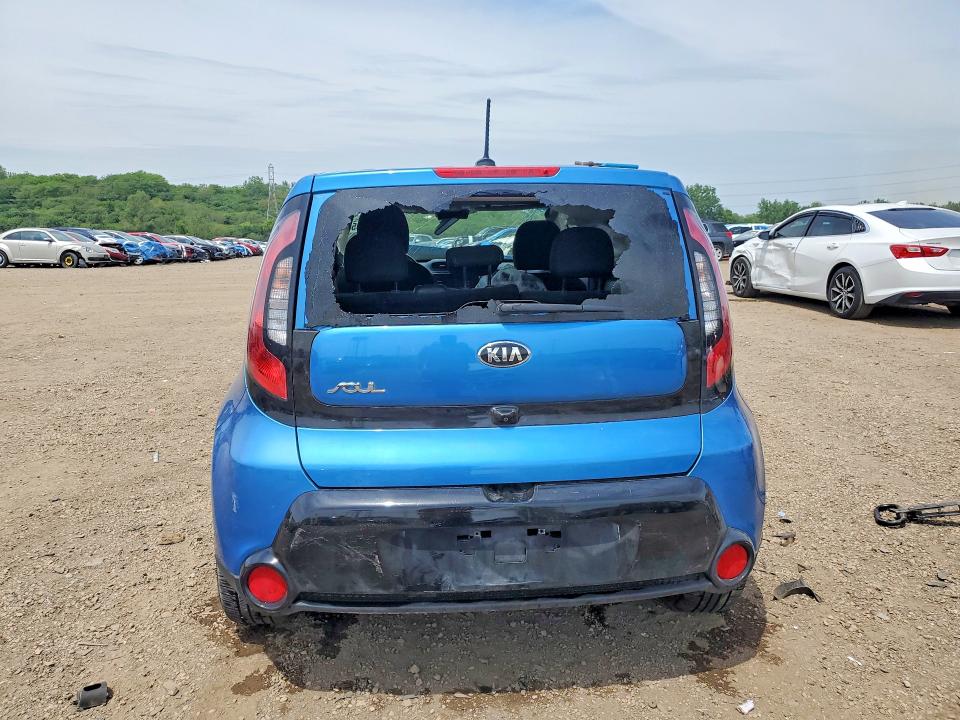 2016 Kia Soul VIN KNDJP3A58G7375129 COPART salvage auction — ROLLOVER, Il - Salvage Certificate, sold $850 on 2026-07-08 (photo 6)